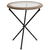 1.Material: Eisen + Holz + Glas // Größe: 46 * 46 * 54 Cm, 60 * 60 * 61 cm // Farbe: Schwarz