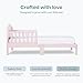 Dream On Me Sydney Toddler Bed with Low Floor Design, 2 Safety Guard Rails, Sturdy Wooden Slat Support, Durable New Zealand Pinewood, Baby Safety Alliance & Greenguard Gold Certified - Blush Pink