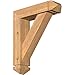 Ekena Millwork BKT0604X20X24TRA03SWR Traditional Arts and Crafts Smooth Bracket w/Offset Brace, Western Red Cedar