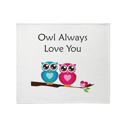 CafePress Owl Always Love You Throw Blanket Super Soft Fleece Plush Throw Blanket, 60"x50"
