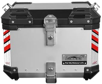 Loboo Motorcycle Top Case 36L for Harley-Davidson Pan America 1250 2021- Aluminum Alloy Motorbike Tail Box with Leather Lining, Waterproof Detachable Motorcycle Top Box