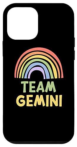 Carcasa para iPhone 12 mini Happy Colorful Team Gemini Rainbow Pride Astrological Sign