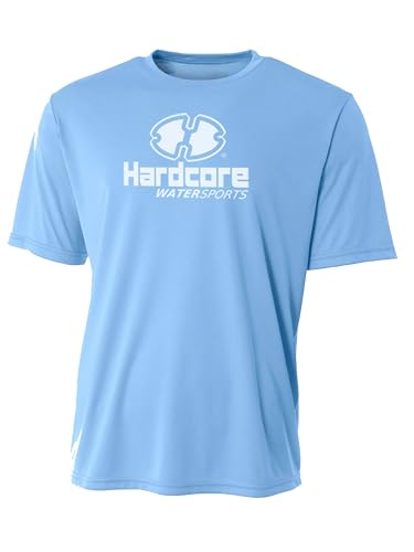 Image of Hardcore Water Sports Mens Rash Guard Surf Swimwear Swim Shirt SPF Sun Protection Loose Fit Fitting