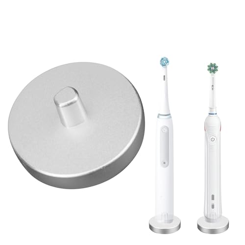 Silver Electric Toothbrush Holder for Bathroom Stainless Steel Freestanding Brush Holder Compatible with Oral-B iO Series 3/4/5/6 Pro 500/1000/2500/3000/5000/7000/7500 Genius 6000/8000