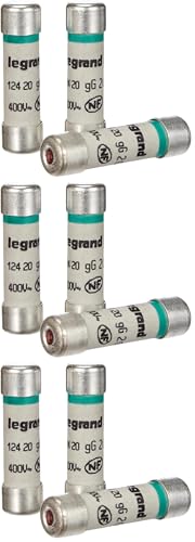 Legrand - Cartouches fusibles pour porte-fusibles avec témoin - 8,5x31,5mm - 20A (Lot de 3)