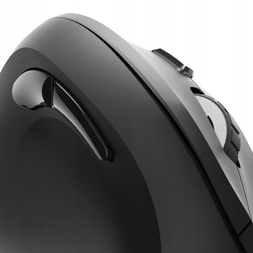 Hama | Ratón Ergonómico Inalámbrico (Ratón Vertical Inalámbrico para Zurdos, Ergonómico, hasta 1800 dpi, para Evitar Dolores de Muñeca) Color Negro
