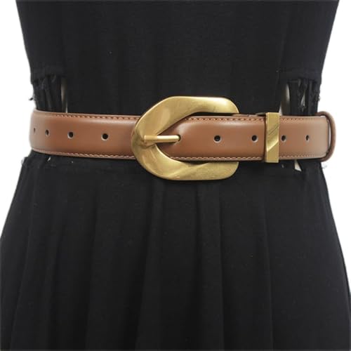 Metal buckle leather leather leather belt with belt and coat