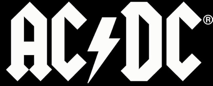 AC/DC Logo Aufkleber Sticker Angus Rock Metal Heavy ca. 16×7 cm weiß