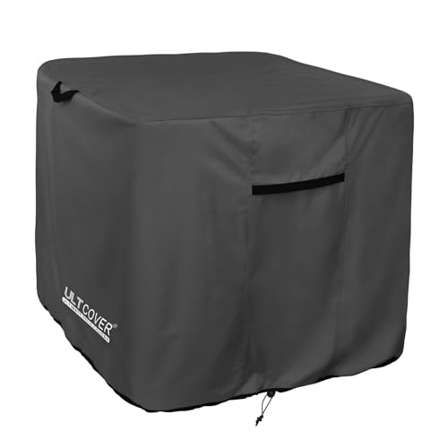 ULTCOVER Waterproof Square Air Conditioner Cover for Outside AC Units Size Upto 34W x 34D x 25H inch, Black