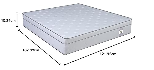 Image of LOOM & NEEDLES 72x48x6 Inches Double Size Mattress | Hybrid Latex Pocket Spring Mattress | Zero Gravity Partner Disturbance | 5 Zoned Euro Top 7 Layer Medium Firm Memory Gel Foam Eurotop Mattresses