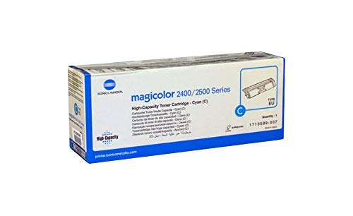 Toner cyan Konica Minolta 2450 PS haute fidélité référence A00W332