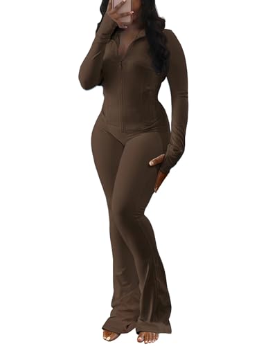 Women Casual Workout Sets Fashion Zip Up Crop Jacket Tops