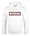 Produktbild Neverless® Hoodie Herren Moin norddeutsch Morgen Anker Kapuzen-Pullover Print Männer Fashion Streetstyle weiß L