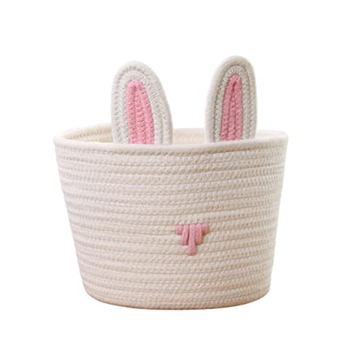 Nuryme Bolsas de conejo de Pascua, cesta con orejas de conejo, caja de regalo para niños, huevos, caza, almacenamiento de cosméticos y aperitivos Cover