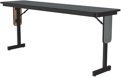 Miniatura 11 de Correll Mesas de seminario con patas de panel (HPL), 18 x 96 pulgadas, nogal Nuez,Granito negro,Nogal colonial,Arce de fusión,Gris