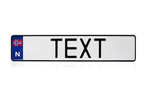 Placa de matrícula de Noruega en aluminio un regalo personalizado para amantes del motor