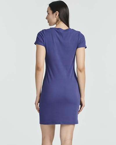 Image of Real Essentials 3 Pack: Women's Ribbed Mini Dress - Short Sleeve T-Shirt Dress Slim Fit Casual Summer Dress