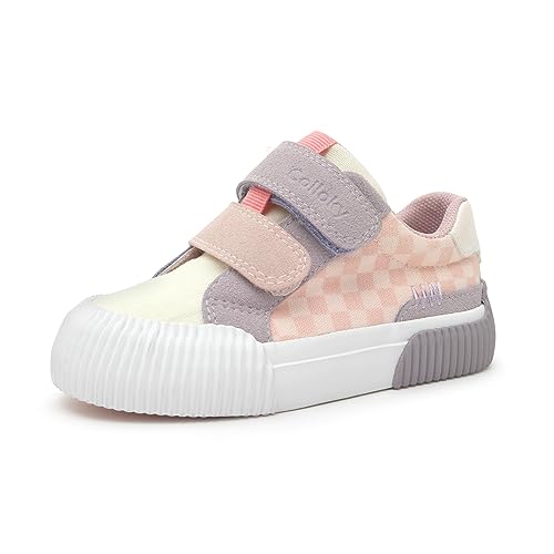 Toddler Sneakers for Girls - Lightweight Shoes with Soft Soles & Adjustable Strap, Arch Support & Breathable Design - Washable & Stylish