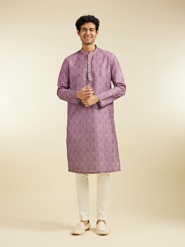 Image of DIWAS BY MANYAVAR Men's Cotton Blend Printed Kurta (1pc)