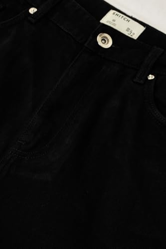 Image of SNITCH Men Jeans | Baggy Fit Relaxed Wide-Leg Design | Durable Cotton Blend with Medium Stretch & Light Fading | Casual Wear for All Seasons