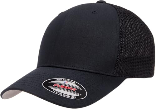 Image of Flexfit Unisex Mesh Fitted 2-Tone Trucker Hat, One Size