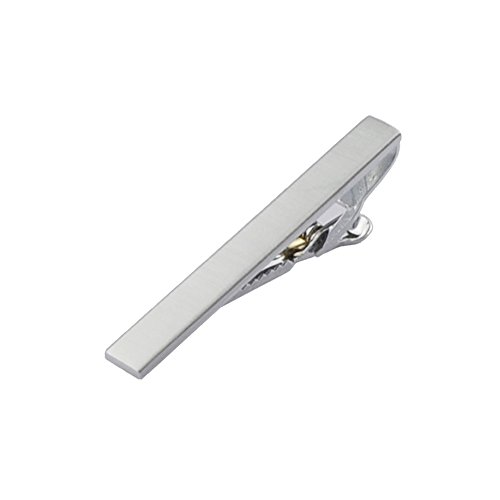 SamWay MEN Style Brushed Silver Executive Tie Clip, Size approx: 2 5/16" 1/4" 11/16"