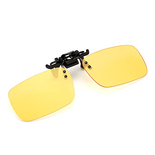 TopHomer 1 Pair Clip-on Polarized Sunglasses Anti Glare Driving Glasses Rimless Flip for Working Under Fluorescent Lights Browsing Playing Games Watching TV