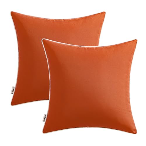 image for MIULEE Pack of 2 Outdoor Waterproof Pillow Covers Decorative Farmhouse