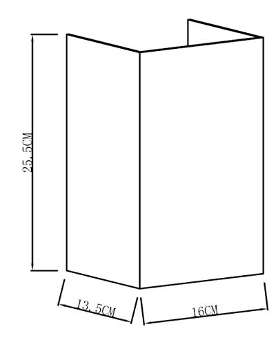 HARPER LIVING 1xE27/ES Wall Wash Light with Switch, Mocha Rectangle Fabric Shade, Suitable for LED Upgrade, Ideal for Bedroom, Living Room, Hallway, Hotel, B&B