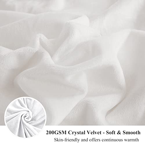Image of XeGe Plush Shaggy Duvet Cover, Luxury Ultra Soft Crystal Velvet Fuzzy Bedding 1PC(1 Faux Fur Duvet Cover), Fluffy Furry Comforter Cover with Zipper Closure(Queen, White)