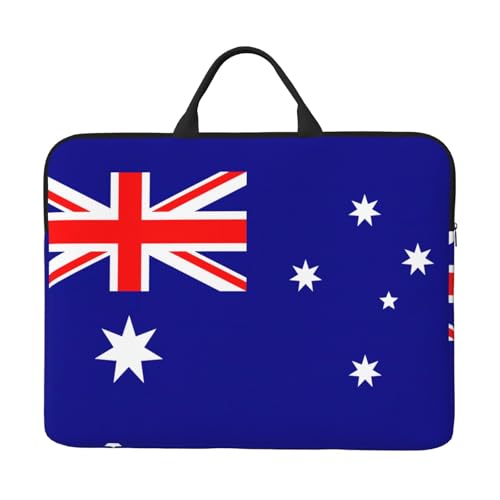 Australian Flag Print Laptop Carrying Case, Laptop Sleeve Case, Computer Bag, Traveling Computer Cover For 14 Inch
