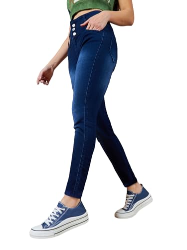 Miss Chase Women Jeans Miss Chase Women's Skinny Fit High/mid Rise Regular Length Stretchable Denim Jeans