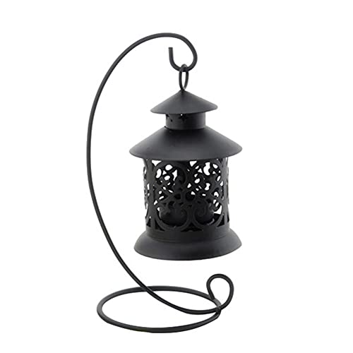 Starnearby Portacandele da Appendere Gabbia Porta Candele in Ferro Battuto Cava Candeliere da Appendere Lanterna Porta Candela Vintage Decorazioni per Casa Matrimonio