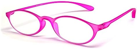 Calabria 719 Flexie Oval Flexible Reading Glasses +2.75 Fuchsia Pink Men Women Trendy Bendable Readers TR90 Durable Eyeglass