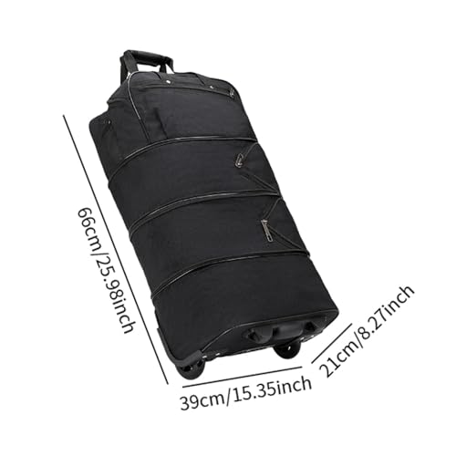 Rolling Duffel Bag Handbag Lightweight Travel Storage over Luggage Organizer Luggage Bag for Trips Business Traveling Outdoor, Black2