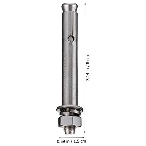 UKCOCO Parafusos de Expansão 10Pcs 304 de Aço Inoxidável Externo Sextavado Expansão Bucha Âncora de