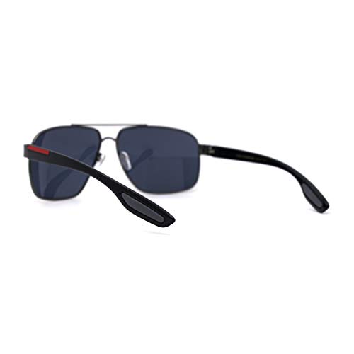 Mens Rectangle Mirrored Lens Officer Racer Sunglasses4