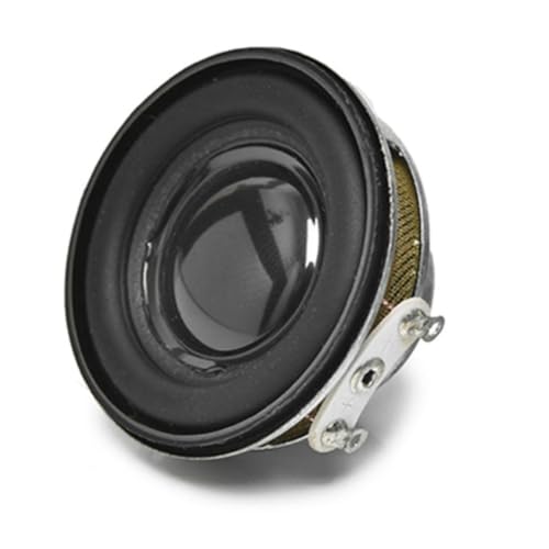 DLUKENY Caja de sonido redonda de 1.57 pulgadas, 4Ω, 3 W, subwoofer para coche y hogar, caja de sonido de graves de 40 mm, bocina portátil, 4 ohmios, color negro