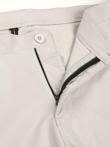 Image of Thomas Scott Men's | Solid | Light Weight | Breathable Fabric | Ribbed Bottoms | Mid Rise | Loose Fit | 100% Cotton | Button Waist | Chino Trouser | Pants