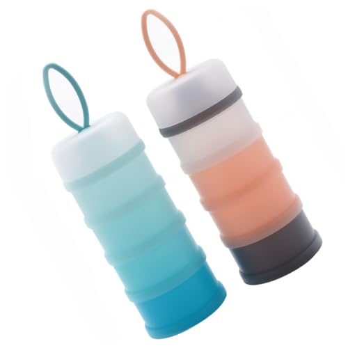 BESPORTBLE Travel-ready Milk Powder Dispenser 2pc Storage Boxes Sealed Freshness Adorable Design