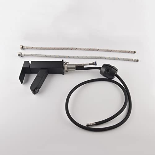 Robinet de lavabo noir avec douchette amovible pour simplifier votre routine - 4