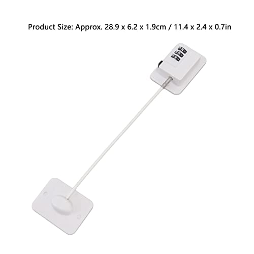 Bloqueio de Geladeira, Desbloqueio por Senha Fácil de Usar Bloqueio de Cabo de Janela Portátil ABS A