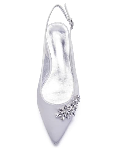 Comfortable Wedding Flats for Women Slingback Evening Pumps Shoes3