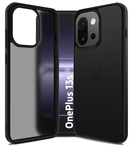 Image of Golden Sand Shockproof Sleek Hybrid Armor Back Cover Case Compatible with OnePlus 13s 5G (Semi Transparent Frosted PC + Black TPU Bumper)