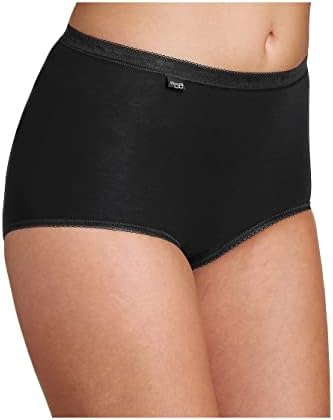 Sloggi Womens 4 Pack Zero Feel High Waisted Cheeky Cotton Underwear or Panties for Ladies Basic Maxi Briefs