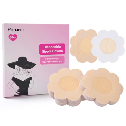 HUTLHTH 60 Pcs Disposable Nipple Covers Nipple Covers for Women Upgrade ultra-thin invisible nipple