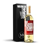 «Todo lo que necesito es un poco de tiempo y mucho de ti» Mensaje en una Botella. Vino Blanco Premium Verdejo Joven + Gift Box. Etiqueta Roja PERSONALIZABLE