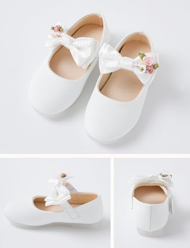 Happy Cherry Toddler Girl Mary Jane Dress Shoes Little Girl Ballet Flats School Uniform Shoes for Wedding Party4