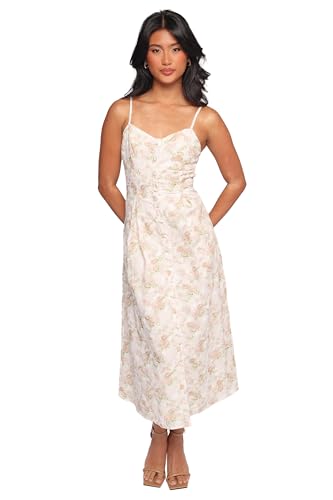Teah Midi Dress - Pink Floral M