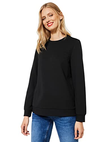 Street One Damen A301970 Sweatshirt, Schwarz, 40